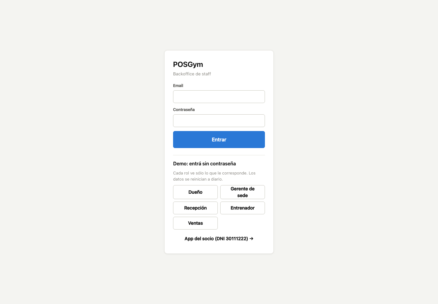 Dashboard con ingresos, check-ins y morosidad por sede